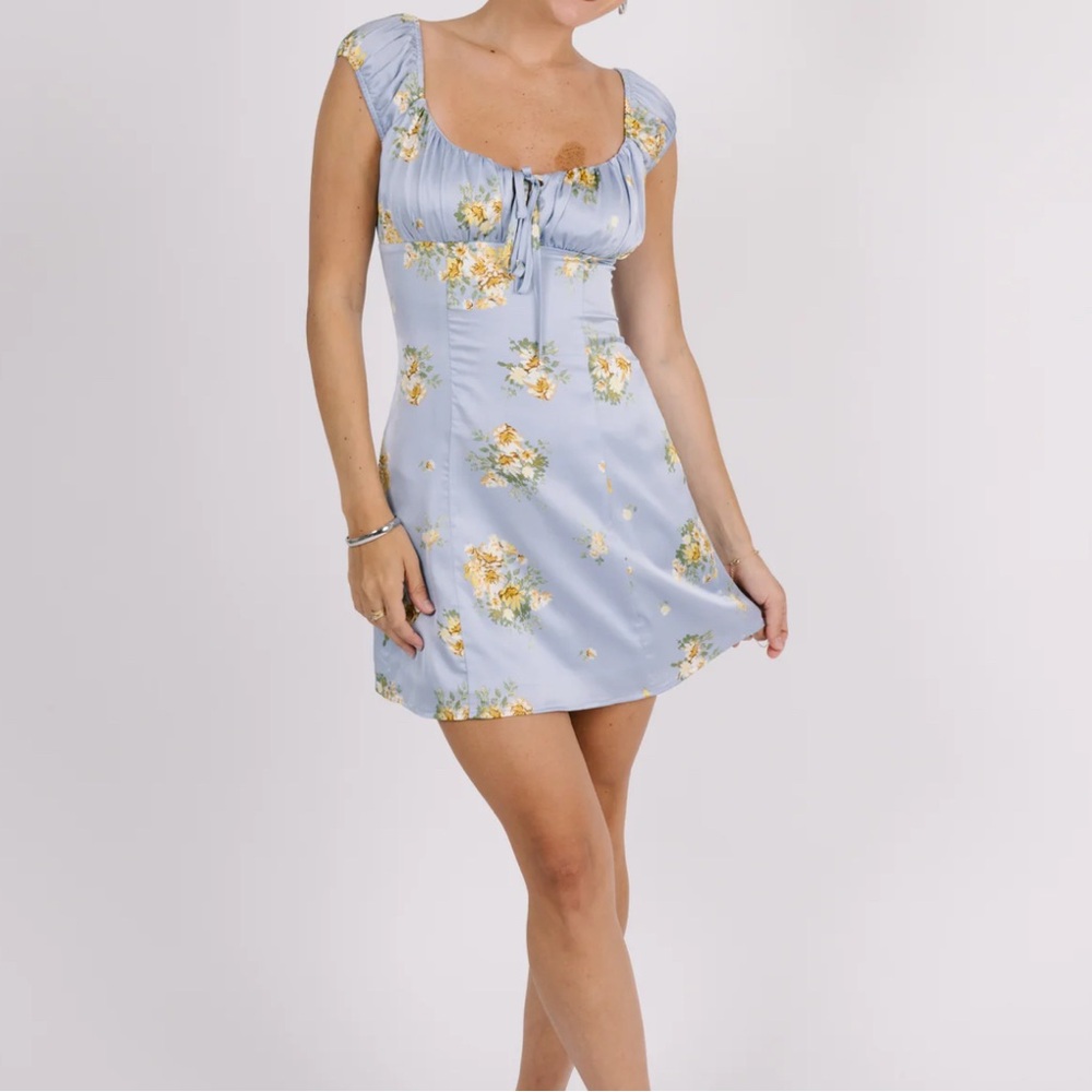 Floral Blue Dress